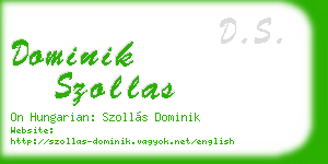 dominik szollas business card